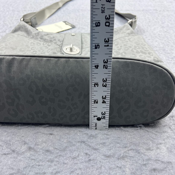 Baggallini Helsinki Bag Large Pewter Animal Print Crossbody Shoulder Travel Hobo - Picture 7 of 13